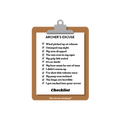 Archers Excuse Checklist
